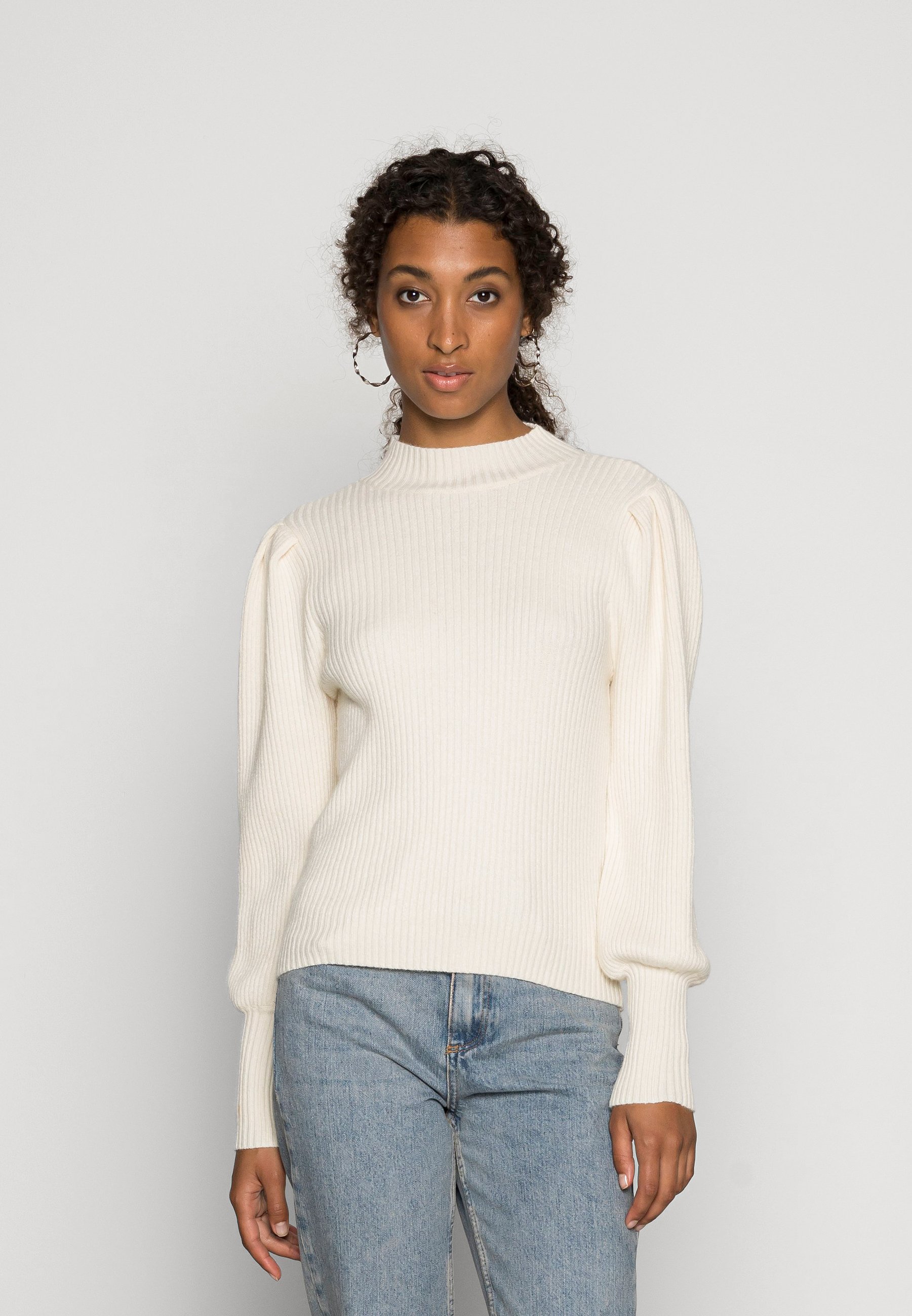 ONLY KATIA LS HIGHNECK - Trui - off white/crème - Zalando.nl