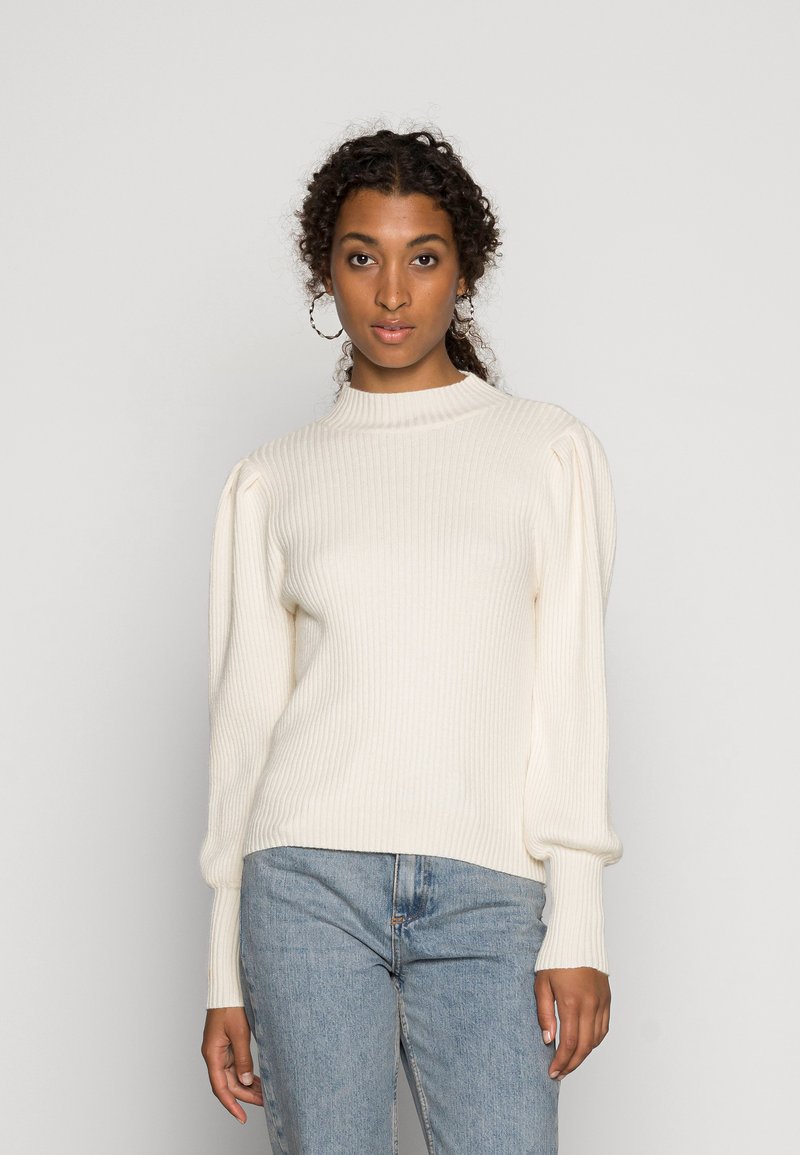 ONLY dame off shoulder stickad tröja ONLMARIE - Weathered Teak Melange main image 1