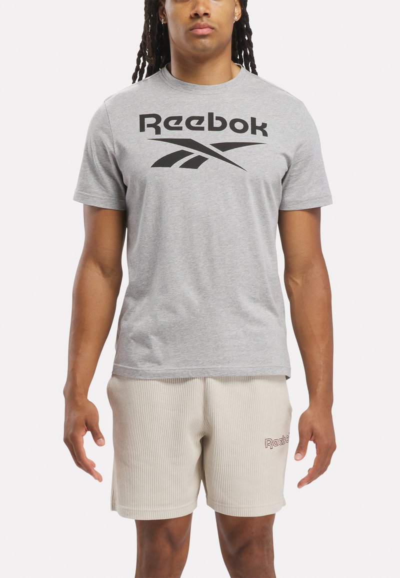 Reebok - IDENTITY BIG LOGO TEE - Nyomott mintás póló - medium grey heather, Nagyítás