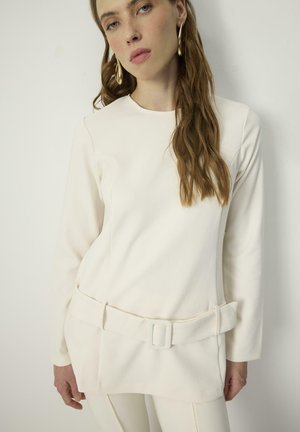 BELTED - Bluse - cream