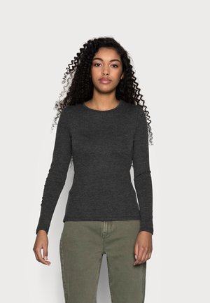 Top s dlouhým rukávem - mottled grey