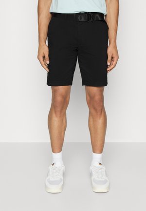 Calvin Klein MODERN SLIM BELT - Šortky - black