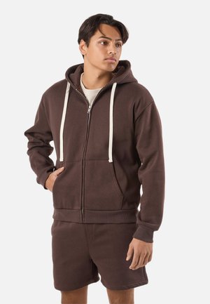 LOS ANGELES HOOD - Felpa con zip - brown