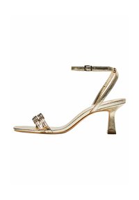 WITH ANKLE STRAP - Sandalen met hoge hak - gold coloured