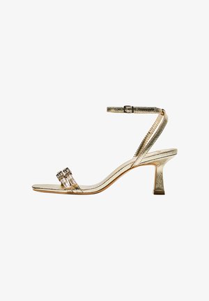 WITH ANKLE STRAP - Sandalen met hoge hak - gold coloured