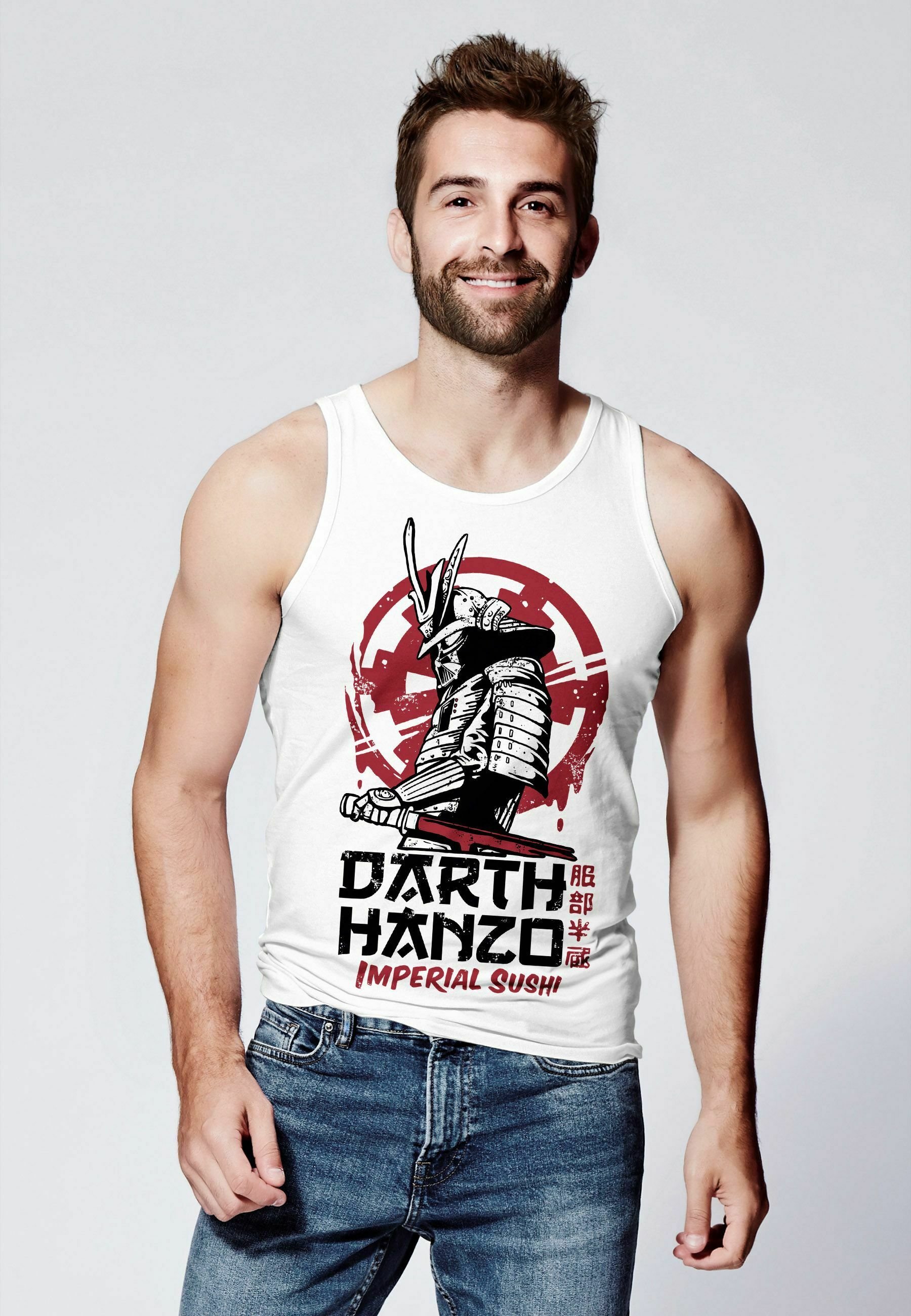 Neverless Herren T-Shirt Hattori Hanzo Parodie - Darth Vader Design, 100% Baumwolle, Slim Fit