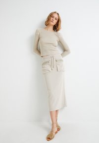 Koton DRAWSTRING - Gonna a tubino - beige