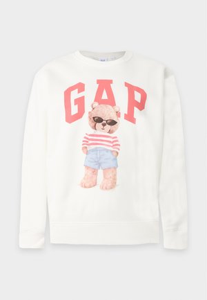 GAP, HERITAGE CREW - Mikina - white/pink