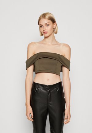 WAL G. BRODY CROP - Μπλουζάκι με στάμπα - khaki