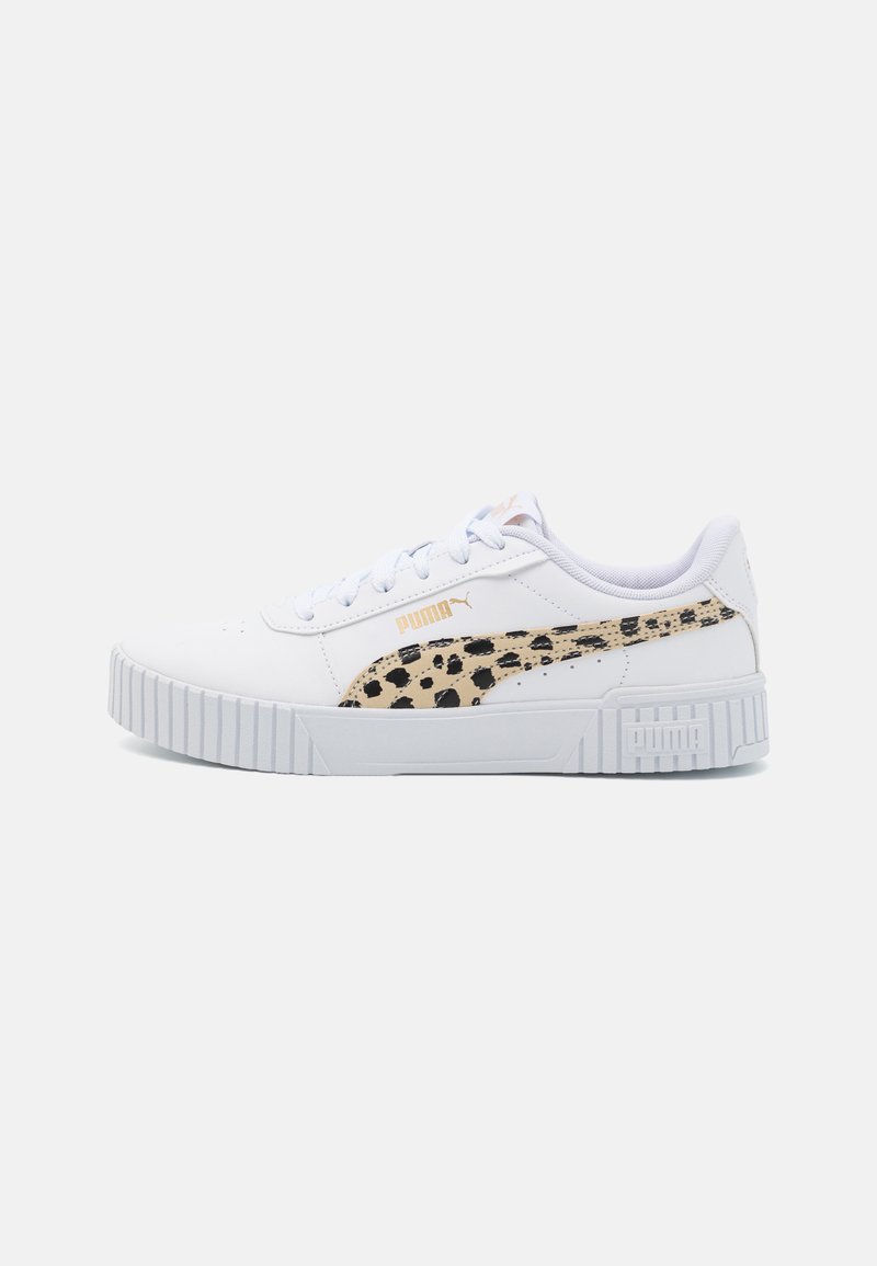 Puma CARINA 2.0 ANIMAL JR - Sneaker low - white/granola/black/gold/weiÃ - Zalando.at