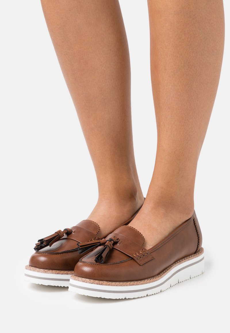 Anna Field Wide Fit Sapatos sem atacadores - cognac