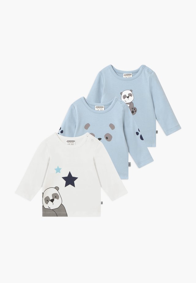 PANDA LOVE 3 PACK - T-shirt à manches longues - blue/white