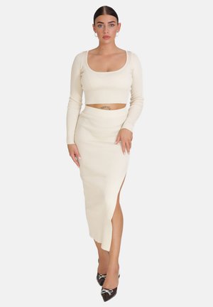 SET - Falda larga - beige