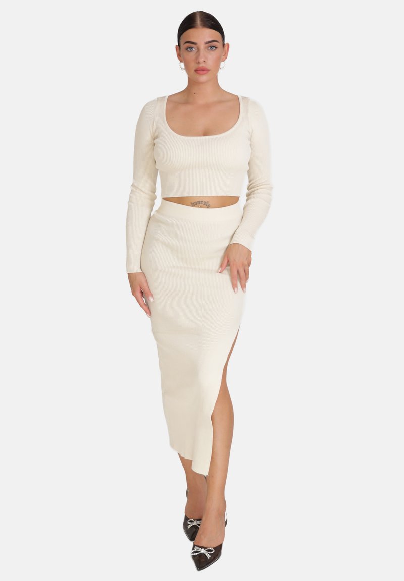 Elara SET - Gonna lunga - beige