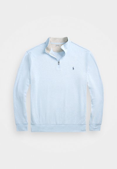 Polo Ralph Lauren Big & Tall LUXURY JERSEY QUARTER ZIP PULLOVER - Camisola de manga comprida - office blue heather