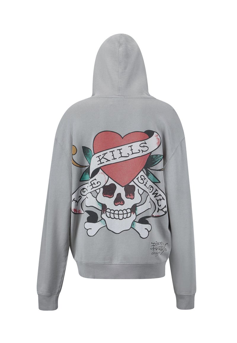 Ed Hardy LOVE KILLS SLOWLY - Zip-up sweatshirt - grey - Zalando
