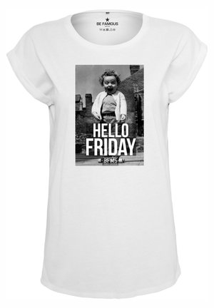 CLASSIC ROLL UP  HELLOFRI - Print T-shirt - white