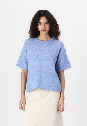 SLFMALINE LILIANA O NECK - T-Shirt print - cornflower blue