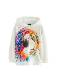 Next REGULAR FIT - GRAPHIC  - Felpa con cappuccio - white