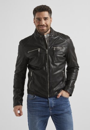 Milestone MSBRUNO - Leather jacket - anthrazit
