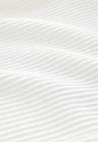 White fabric with subtle, horizontal wavy stripes. Soft texture with fine detailing, creating a lightweight, airy appearance.