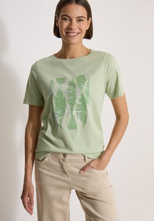 Cecil, T-SHIRT MIT RUNDHALS UND FRONTPRINT - T-Shirt print - raw matcha lime