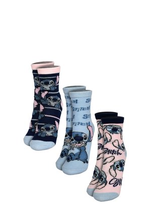 Disney, 3ER PACK DISNEY LILO   STITCH SOCKEN SNEAKERSOCKEN SÖCKCHEN - Socks - blau rosa