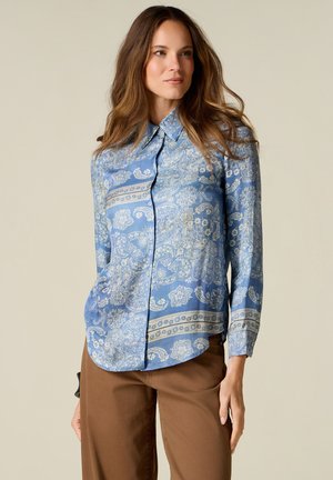 Oltre, CAMICIA IN RASO FANTASIA - Blusa - azzurro