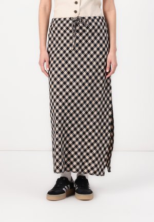 GAP MIDI PULL ON SKIRT - Blyantskjørt - black gingham