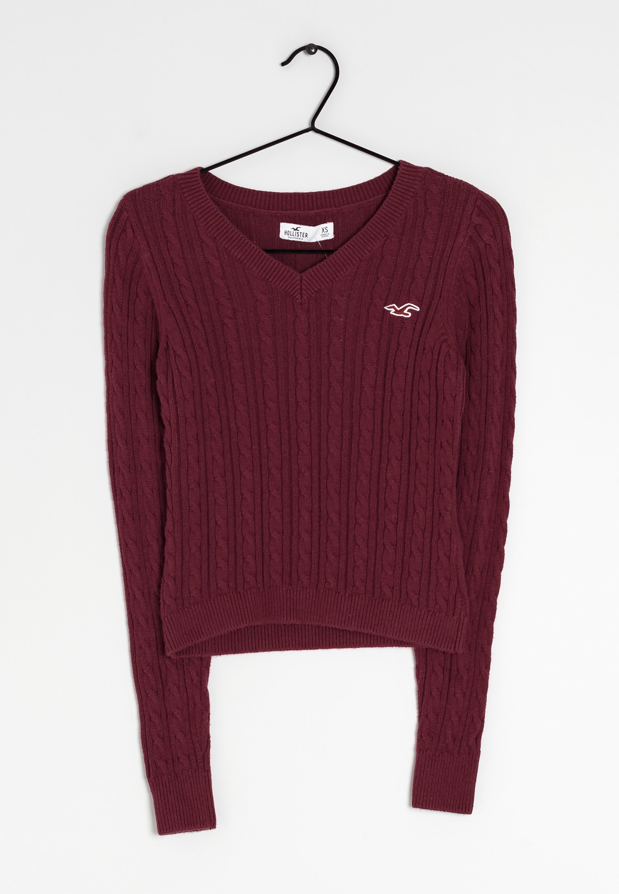 Sweater Strickpullover Rot Damen Rollkragen Pullover Damen Rot