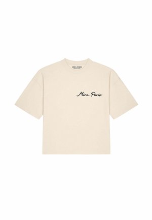 Mira Paris, UNIVERSAL LOVE OVERSIZED BOXY TEE 26 UNISEX - Print T-shirt - natural raw