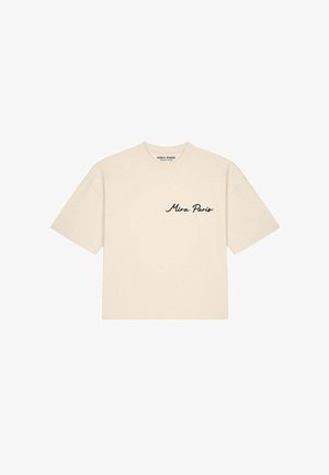 Mira Paris, UNIVERSAL LOVE OVERSIZED BOXY TEE 26 UNISEX - Print T-shirt - natural raw