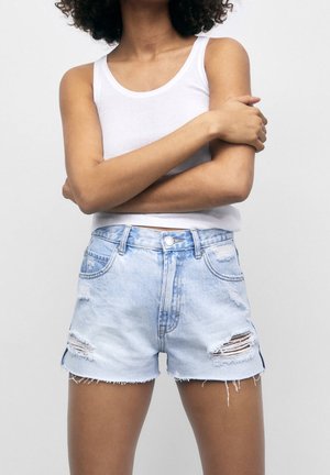 PULL&BEAR, Short en jean - stone blue denim
