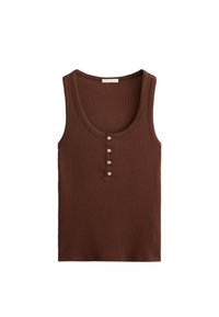 SOFT TOUCH SLEEVELESS BUTTONED - Felső - mottled brown