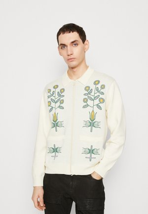 TOTEM ZIP CARDIGAN UNISEX - Neuletakki - unbleached multi