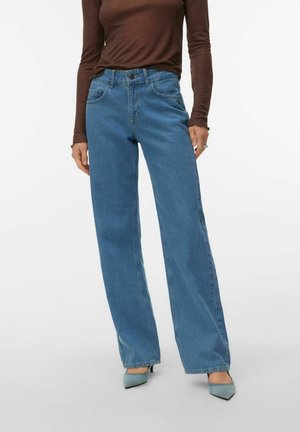 RANCY MID RISE WIDE - Straight leg jeans - blue denim