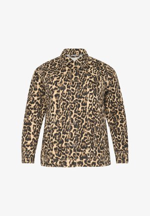 Kaffe Curve, KCLEONOMA - Teksajakk - naturel leopard print