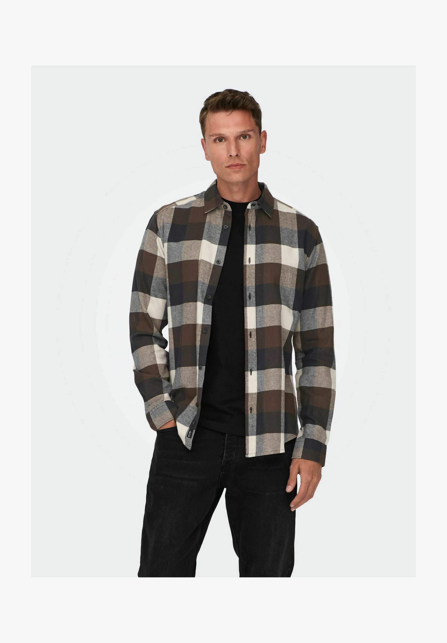 Only & Sons Camicia Uomo Maniche Lunghe Stretch Slim Fit - 100% Cotone, Colore Noos Frml