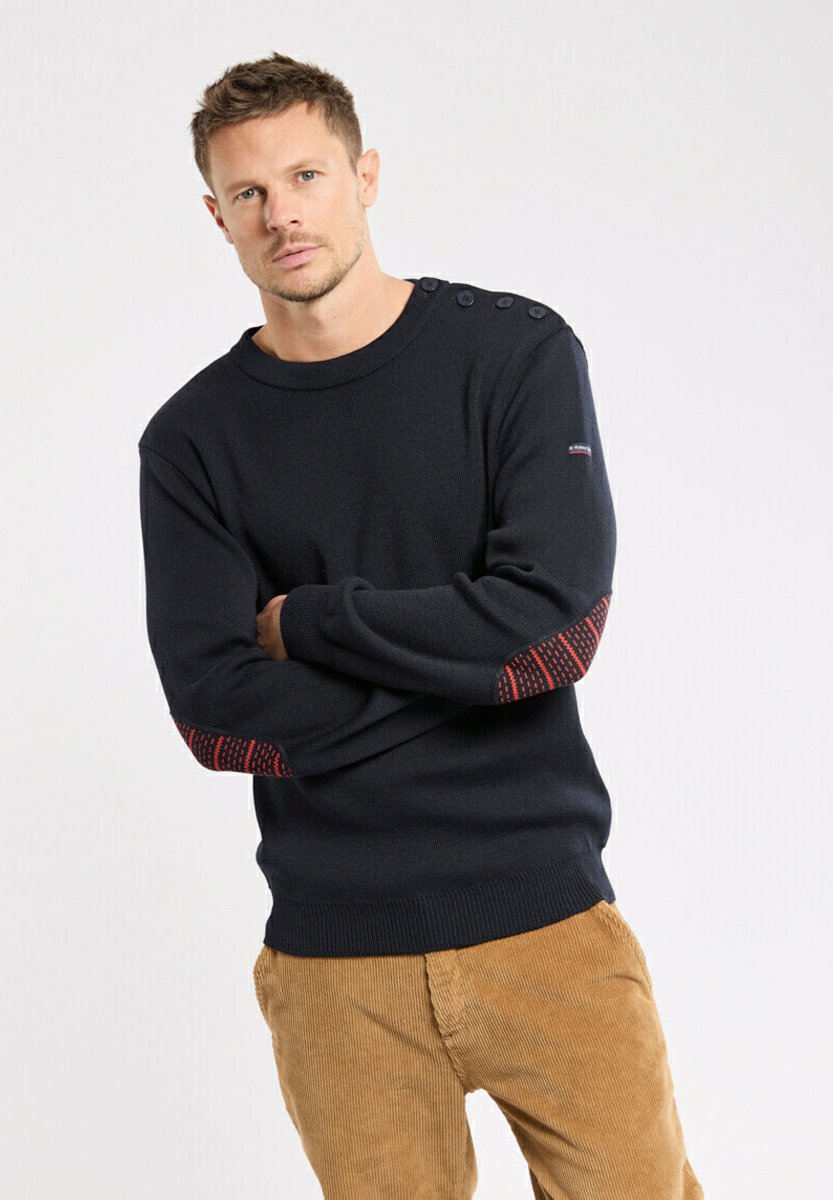 Maglione Camionista Armor-lux Uomo, Zip Collo Alto, Lana, Collezione Eredità