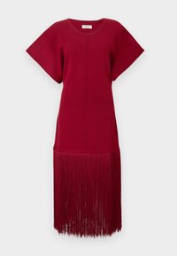 FRINGED DRESS - Koktailové šaty/večierkové šaty - wine red