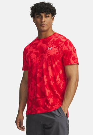 Under Armour SHORT-SLEEVES LAUNCH PRINTED - Sports T-shirt - racer red