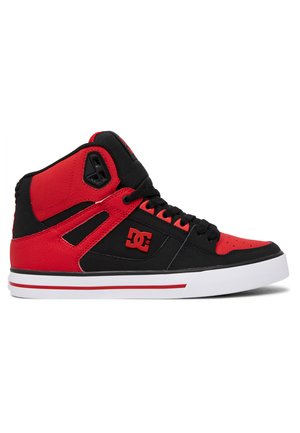 PURE WC - Höga sneakers - fiery red/white/black