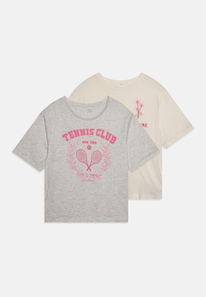 NKFBETRIA 2 PACK - T-shirt imprimé - light grey melange/packsea salt