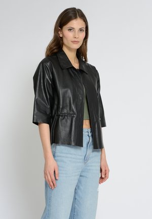Maze Lederjacke - black