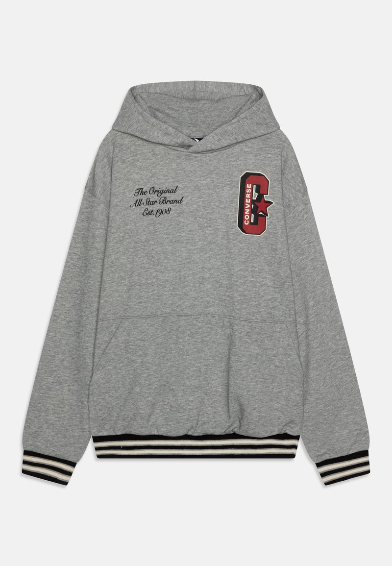 Converse RETRO VARSITY HOODIE - Felpa con cappuccio - dark grey heather