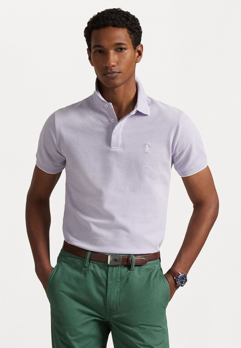 Polo Ralph Lauren - CUSTOM SLIM FIT STRETCH OXFORD MESH POLO - Pikeepaita - sky lavender/white, Suurenna