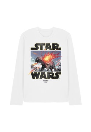 Star Wars, MANDALORIAN  GROGU AT AT ATTACK - Long sleeved top - white
