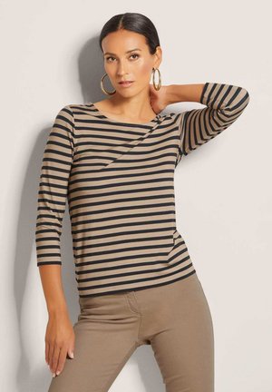 RINGEL MIT 3/4-ÄRMELN - Langarmshirt - caramel   black