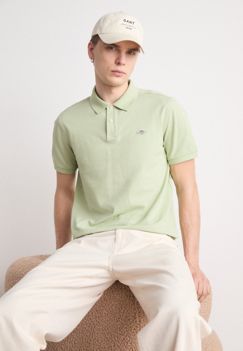 GANT REGULAR FIT - Bluză polo - milky matcha