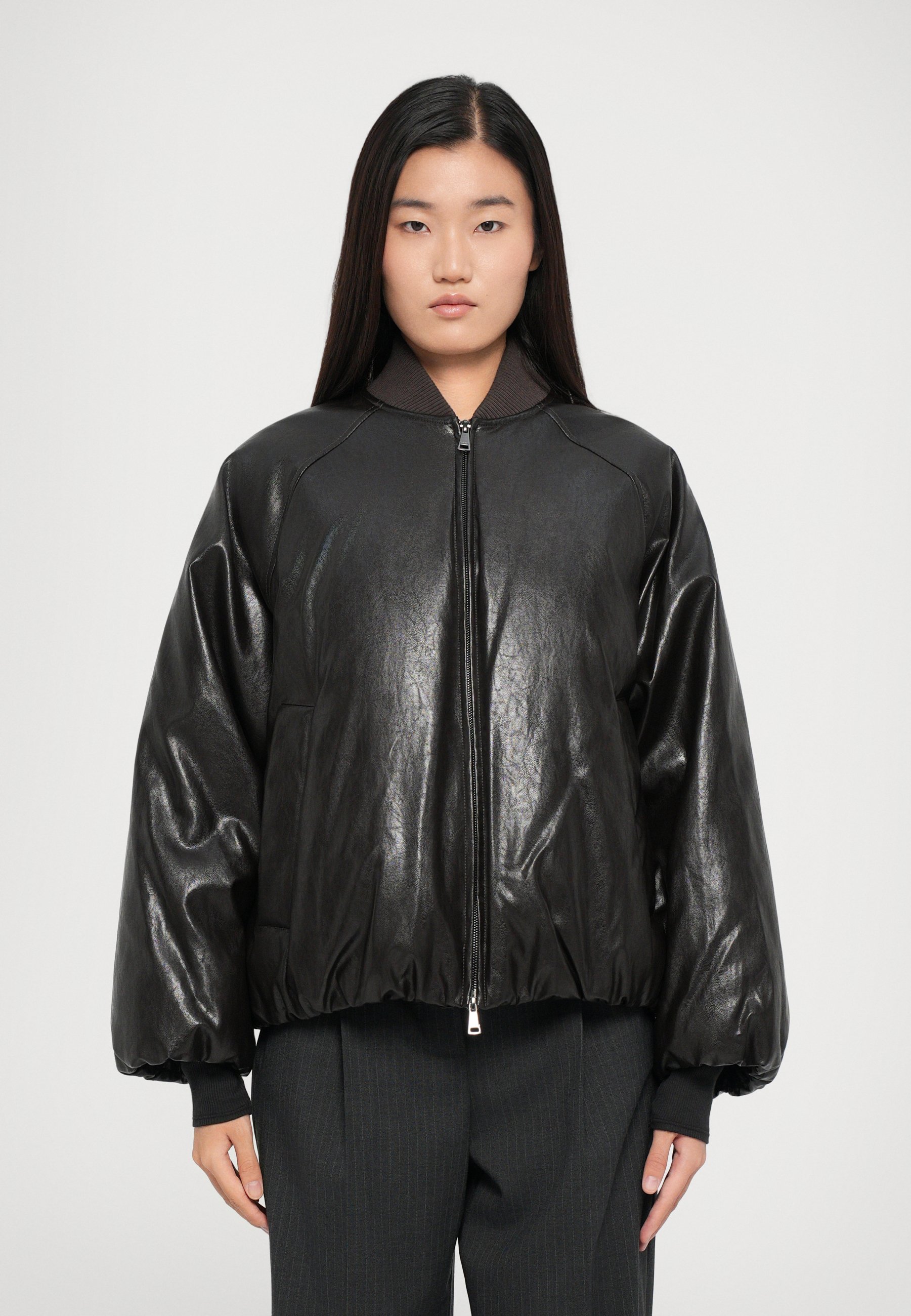 WEEKEND MaxMara POTENTE - Faux leather jacket - cioccolato